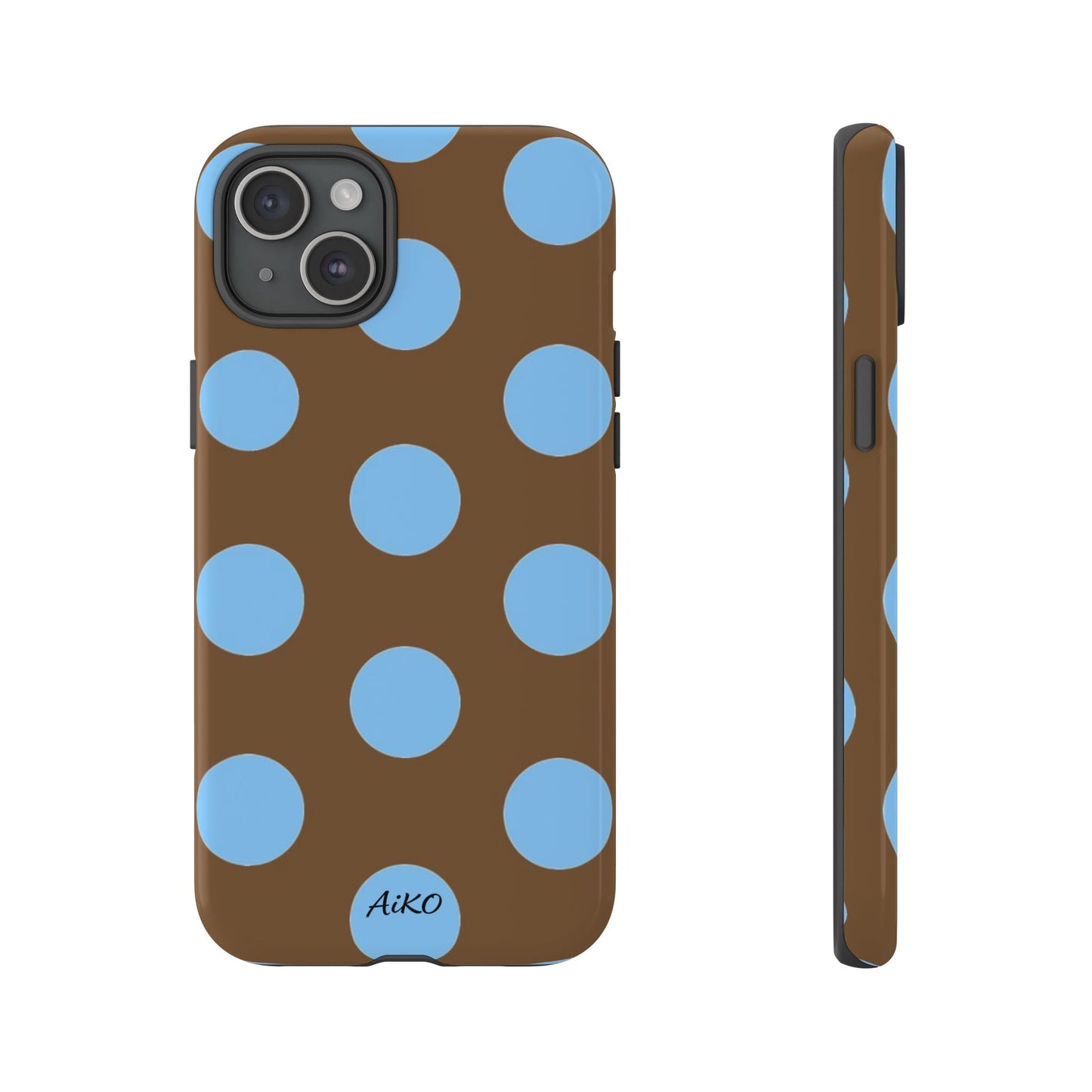 Polka Dots (Blue & Brown)