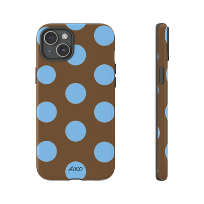 Polka Dots (Blue & Brown)