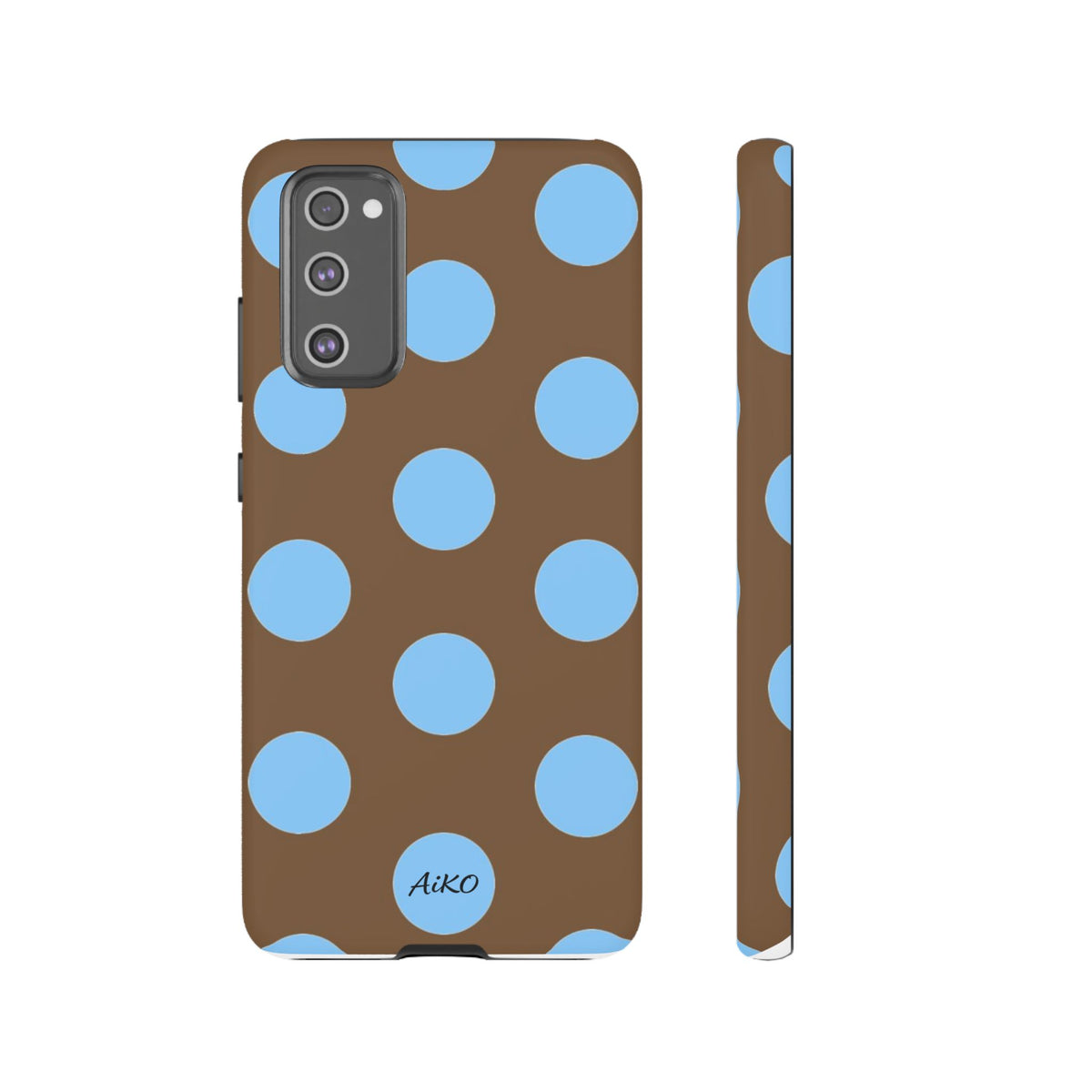 Polka Dots (Blue & Brown)