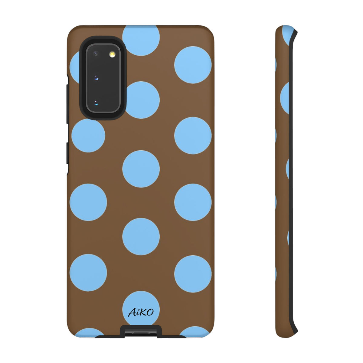 Polka Dots (Blue & Brown)
