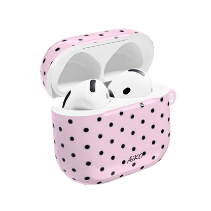 Polka Dot ( Pink and Black) AirPods Cases