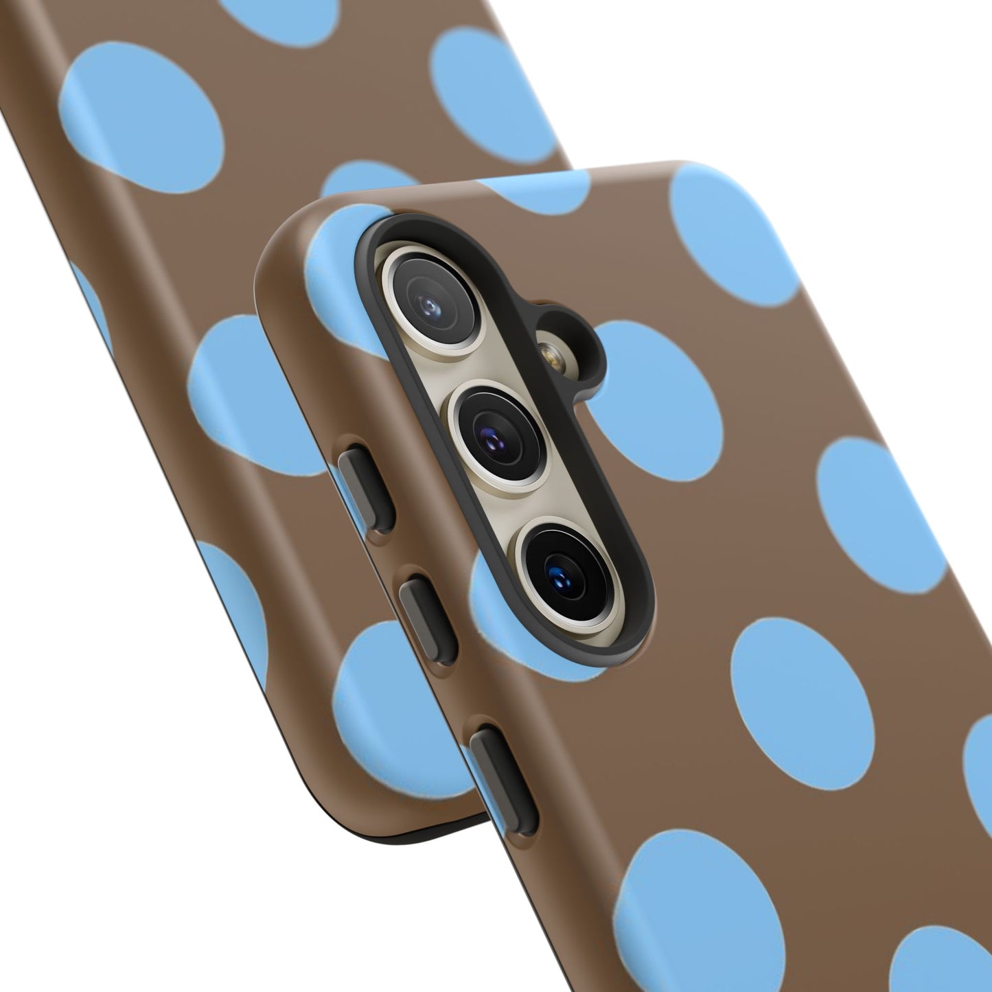Polka Dots (Blue & Brown)