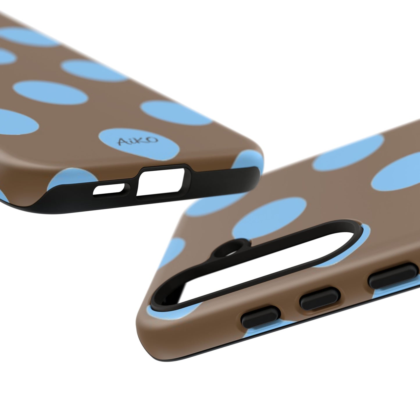 Polka Dots (Blue & Brown)