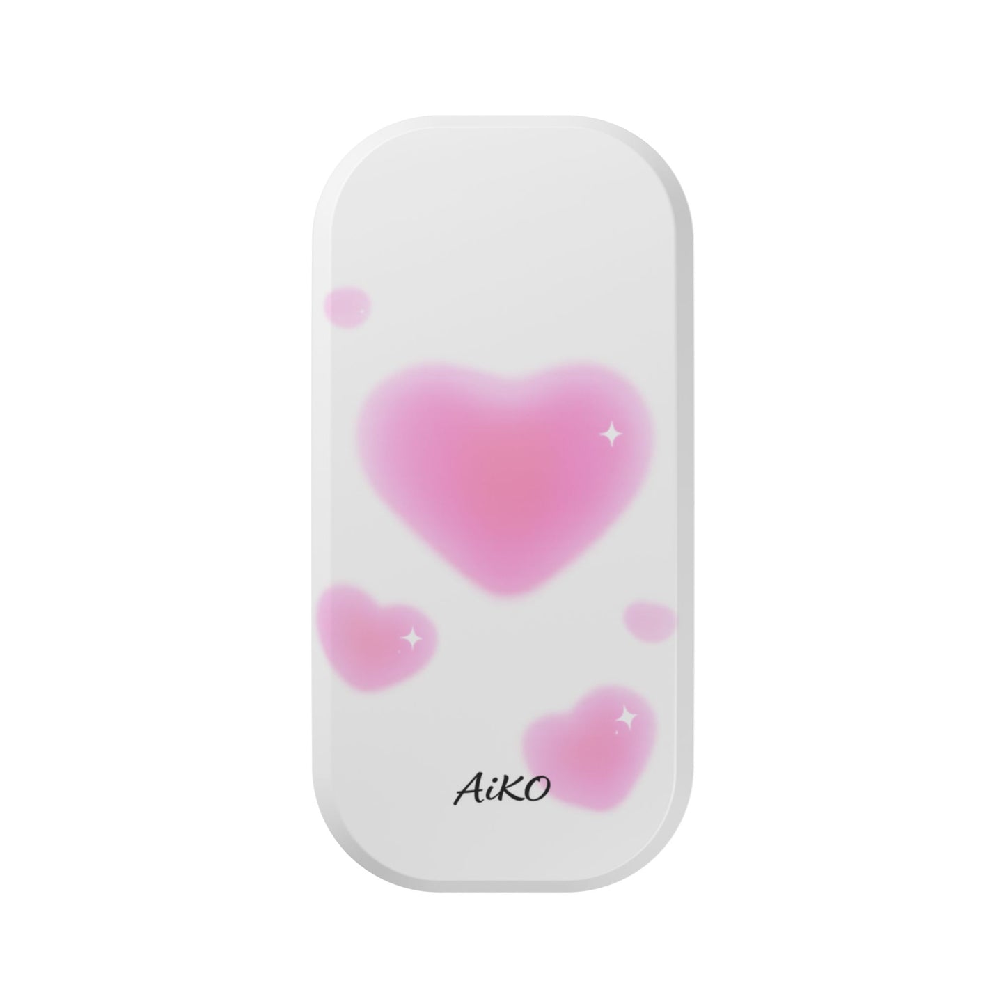 Pink Heart Clickit Phone Stand — Cute Pop-Out Phone Grip & Kickstand