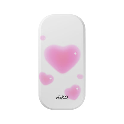 Pink Heart Clickit Phone Stand — Cute Pop-Out Phone Grip & Kickstand