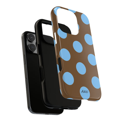 Polka Dots (Blue & Brown)