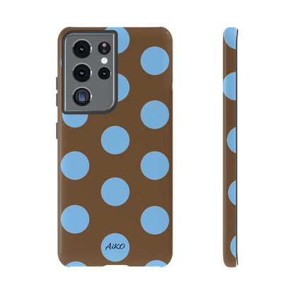 Polka Dots (Blue & Brown)