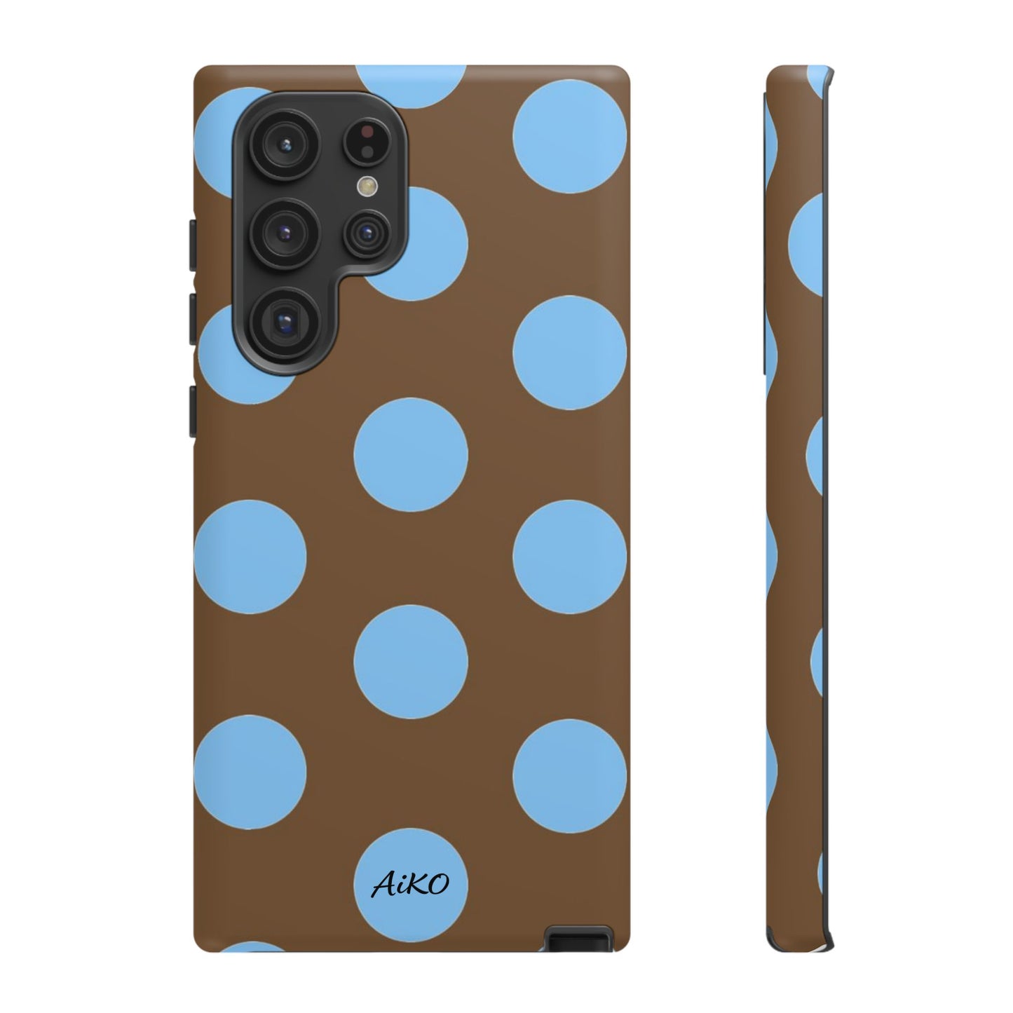 Polka Dots (Blue & Brown)