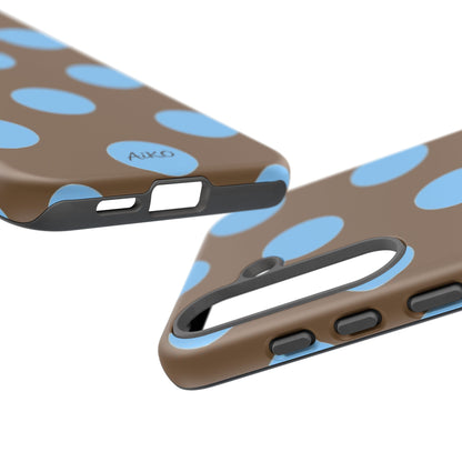 Polka Dots (Blue & Brown)