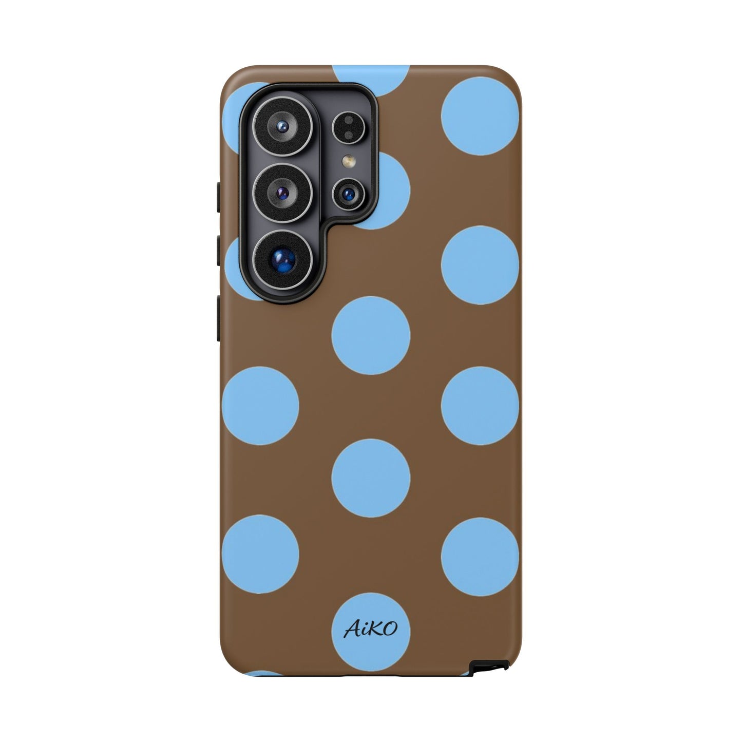 Polka Dots (Blue & Brown)