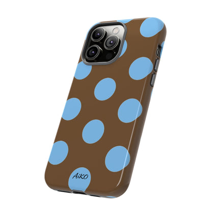 Polka Dots (Blue & Brown)