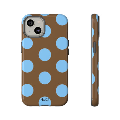 Polka Dots (Blue & Brown)