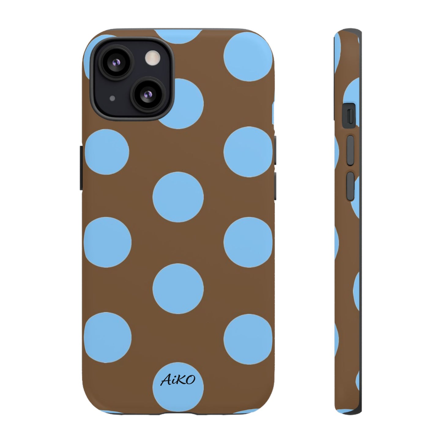 Polka Dots (Blue & Brown)