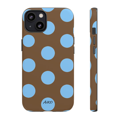 Polka Dots (Blue & Brown)