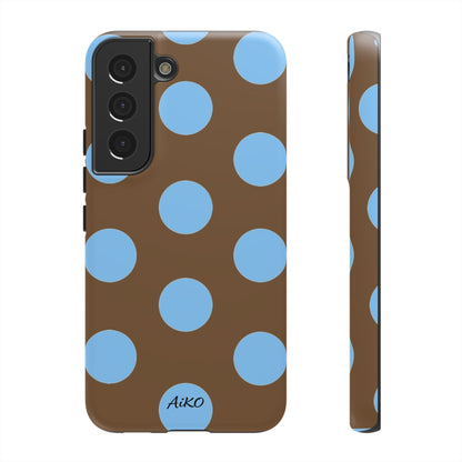 Polka Dots (Blue & Brown)