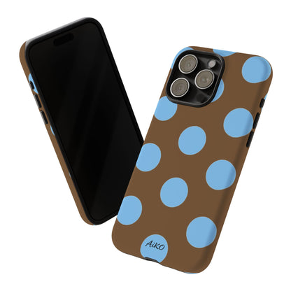 Polka Dots (Blue & Brown)