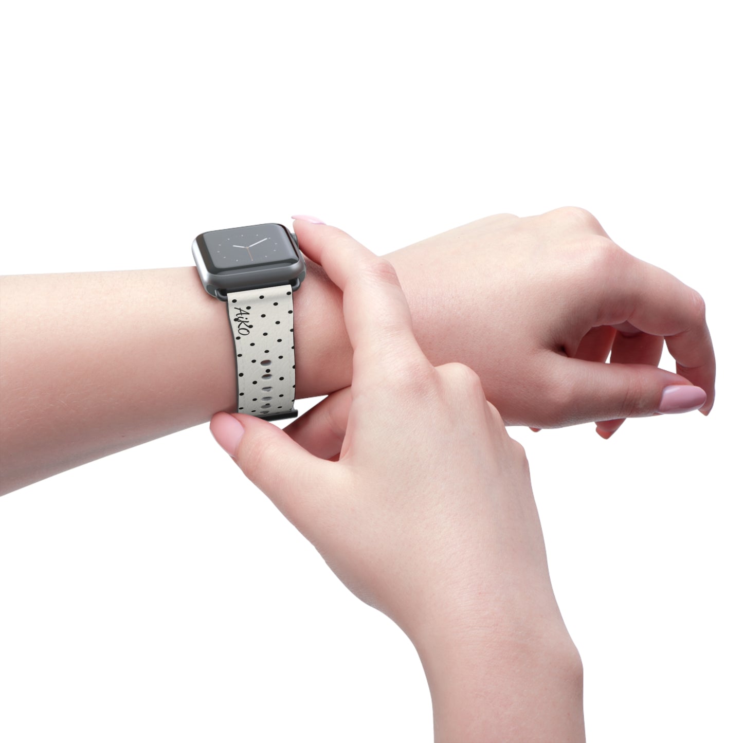 Polka Dot ( White and Black) Apple Watch Band