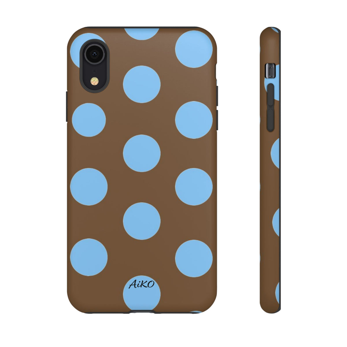 Polka Dots (Blue & Brown)