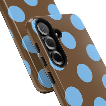 Polka Dots (Blue & Brown)
