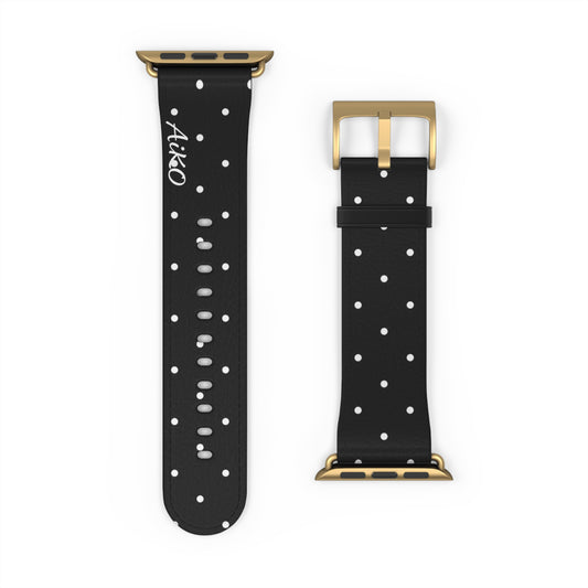 Polka Dot ( Black and White) Apple Watch Band