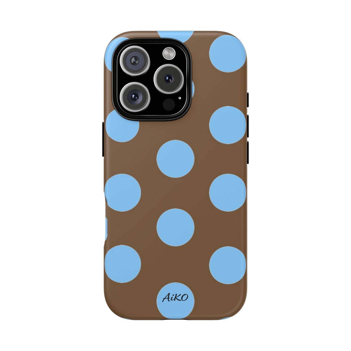 Polka Dots (Blue & Brown)