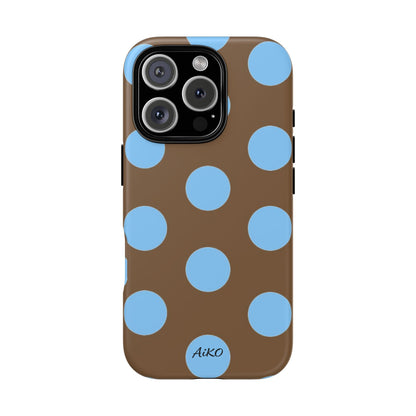 Polka Dots (Blue & Brown)