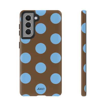 Polka Dots (Blue & Brown)