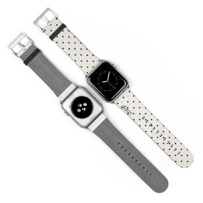Polka Dot ( White and Black) Apple Watch Band