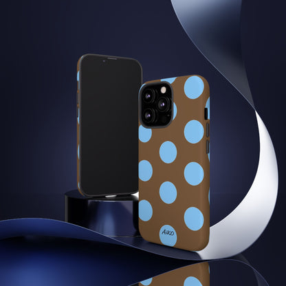 Polka Dots (Blue & Brown)