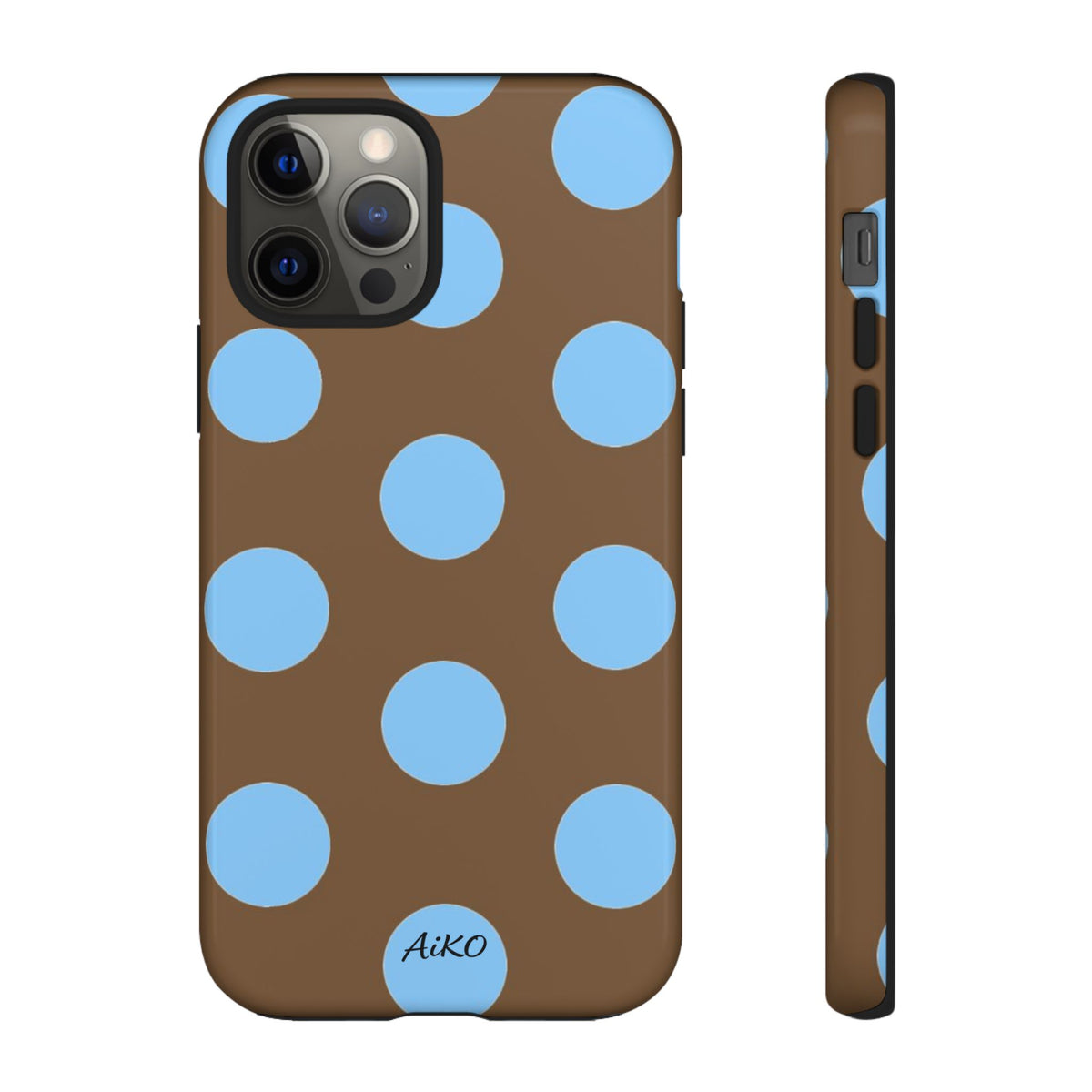 Polka Dots (Blue & Brown)