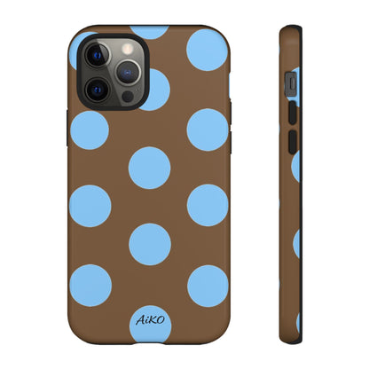 Polka Dots (Blue & Brown)
