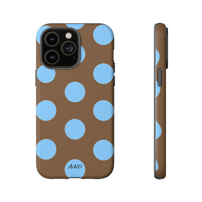 Polka Dots (Blue & Brown)