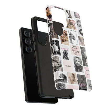 Fashion Collage Phone Case — Pink Vogue Magazine Aesthetic Tough Case
