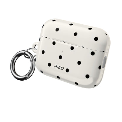Polka Dot ( White and Black) AirPods Cases