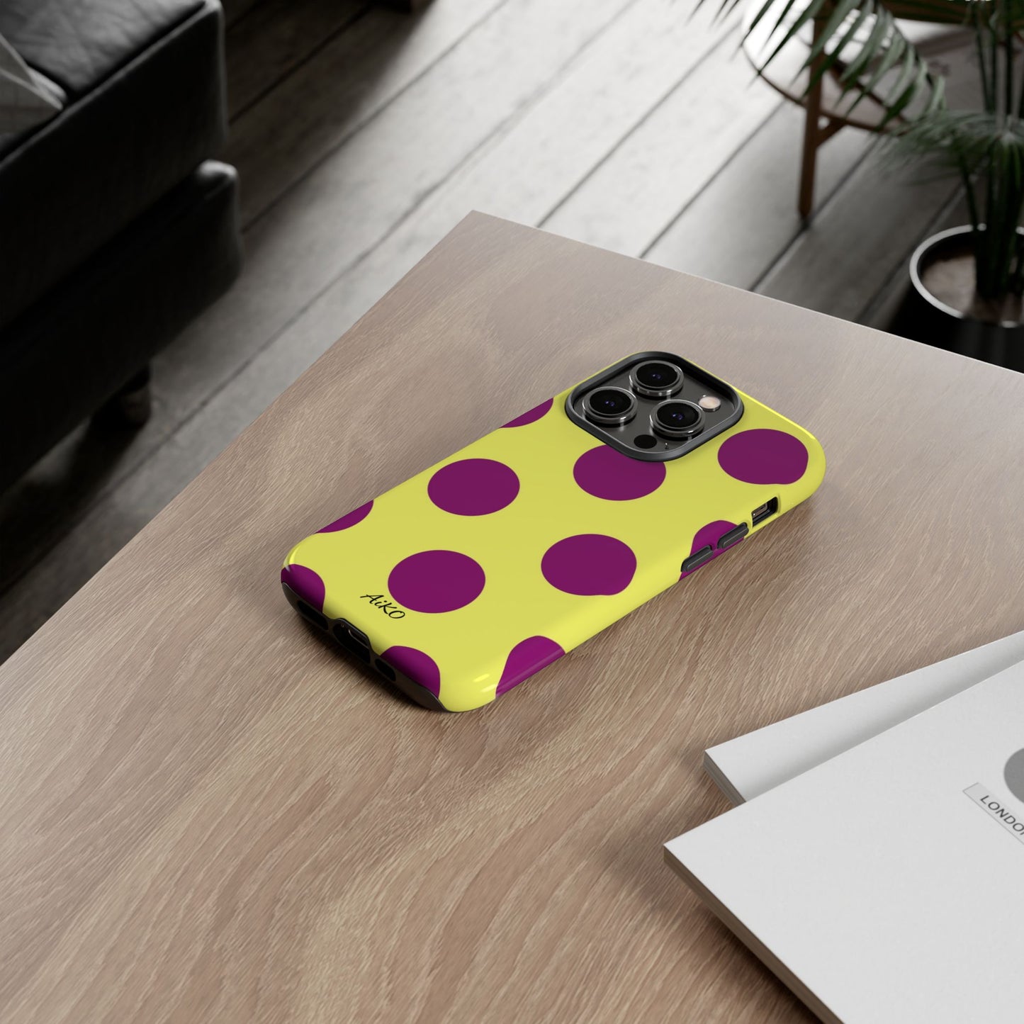 Polka Dots (Yellow & Purple)