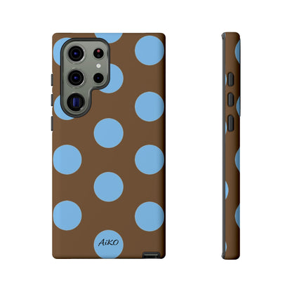 Polka Dots (Blue & Brown)