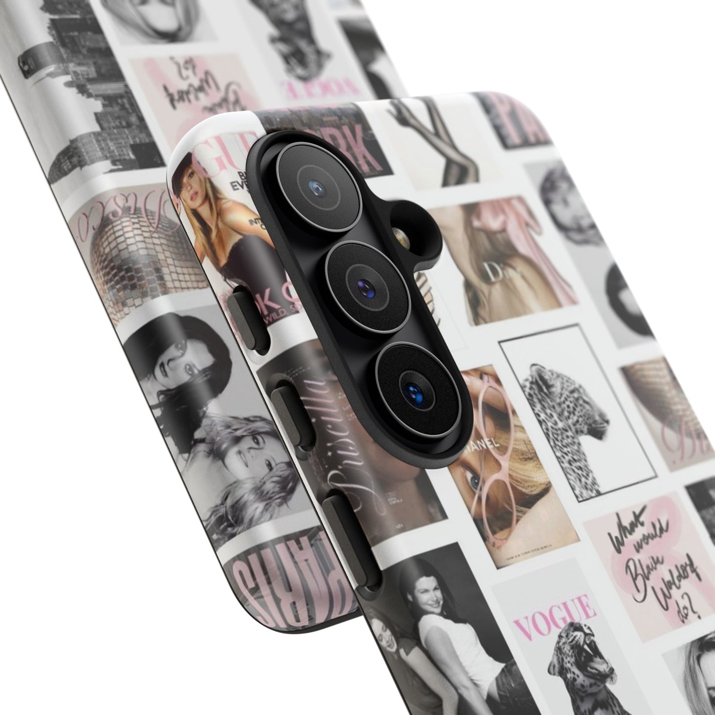 Fashion Collage Phone Case — Pink Vogue Magazine Aesthetic Tough Case