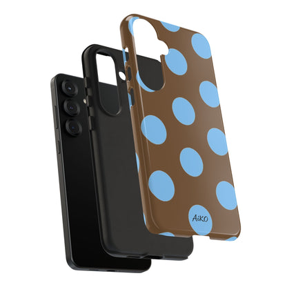 Polka Dots (Blue & Brown)