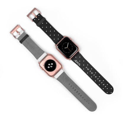 Polka Dot ( Black and White) Apple Watch Band