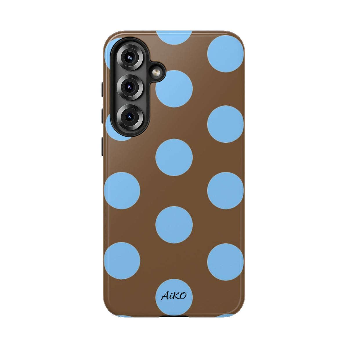 Polka Dots (Blue & Brown)