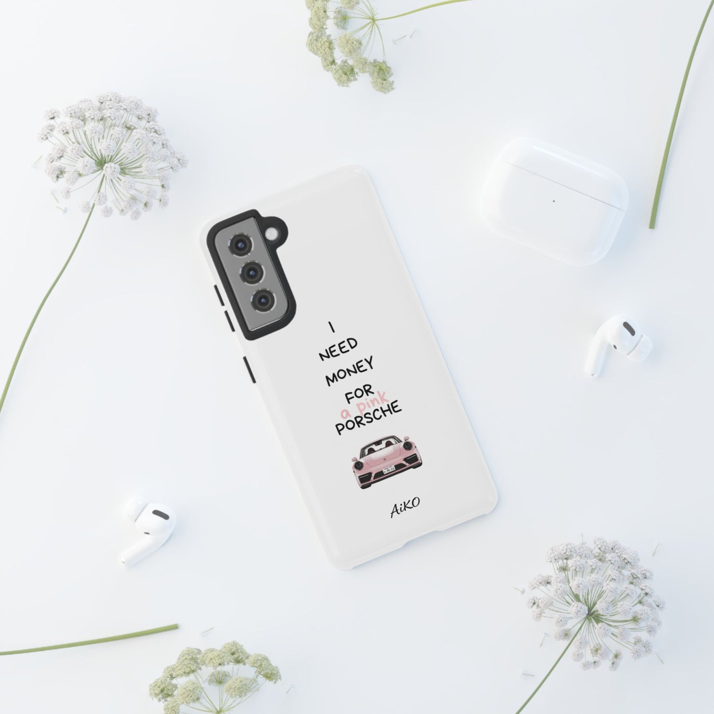 I Need Money For A Pink Porsche (White)