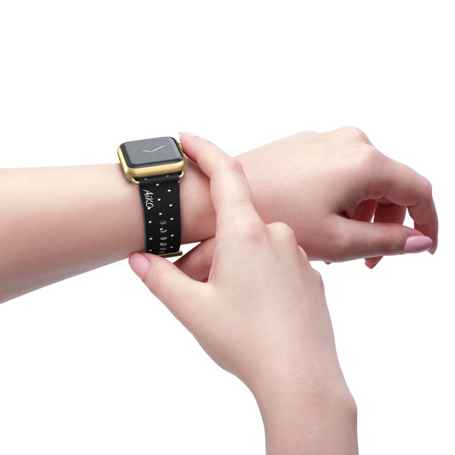 Polka Dot ( Black and White) Apple Watch Band