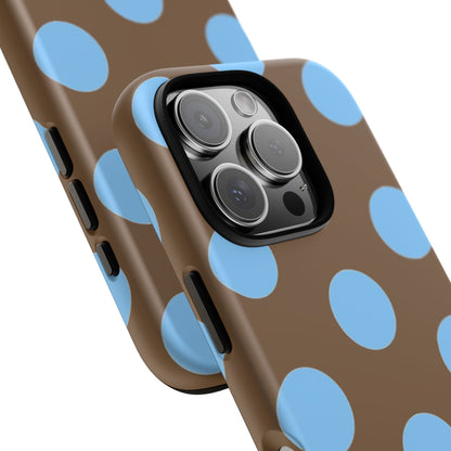 Polka Dots (Blue & Brown)