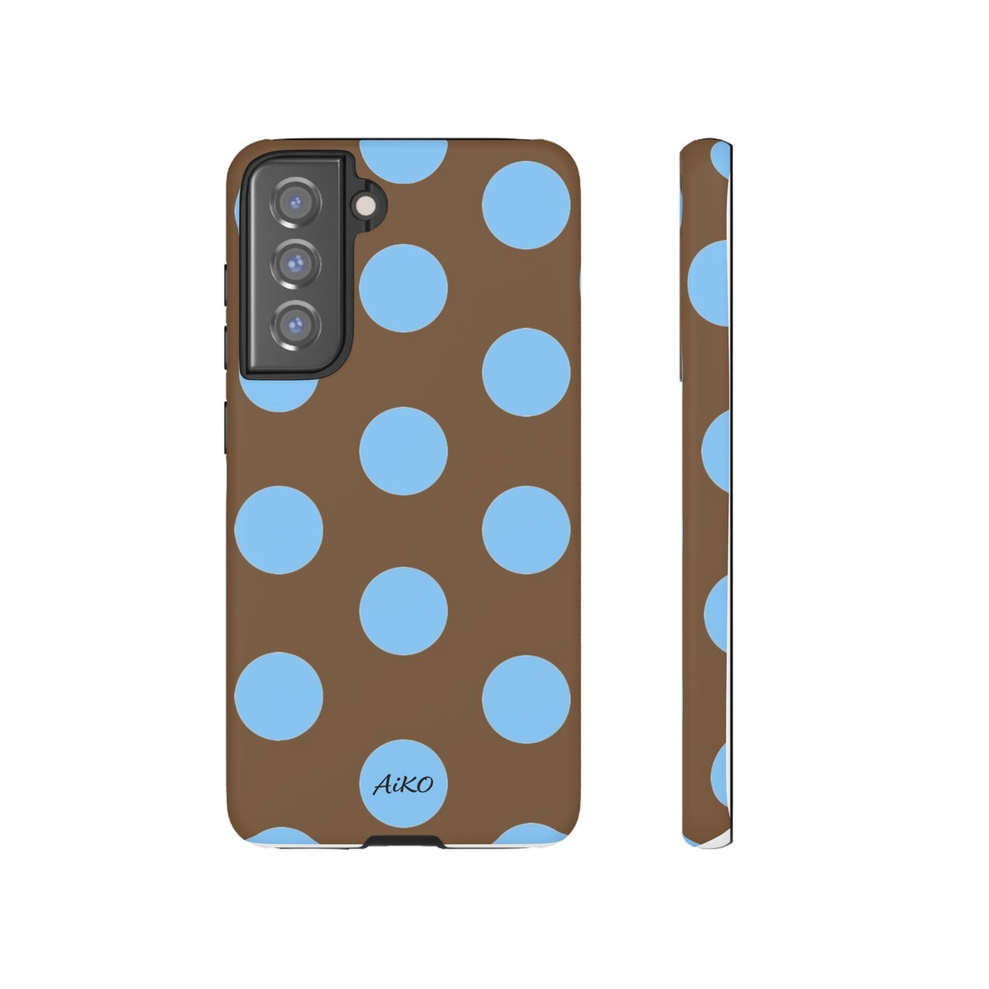Polka Dots (Blue & Brown)