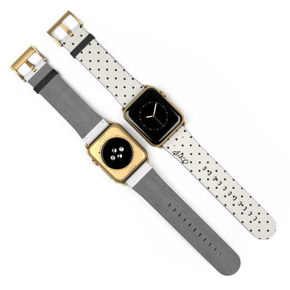 Polka Dot ( White and Black) Apple Watch Band