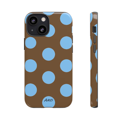 Polka Dots (Blue & Brown)