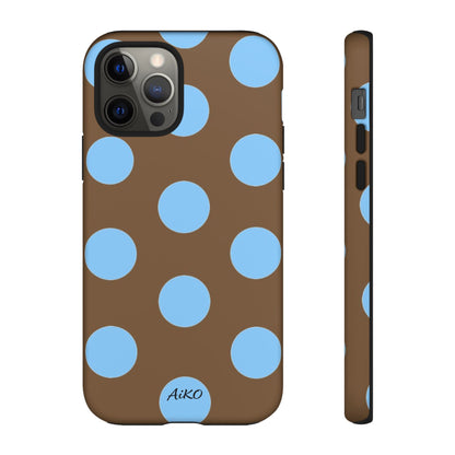 Polka Dots (Blue & Brown)