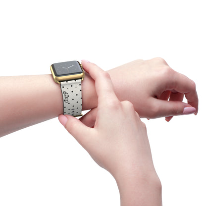 Polka Dot ( White and Black) Apple Watch Band