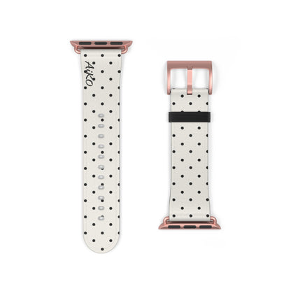 Polka Dot ( White and Black) Apple Watch Band