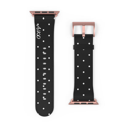 Polka Dot ( Black and White) Apple Watch Band